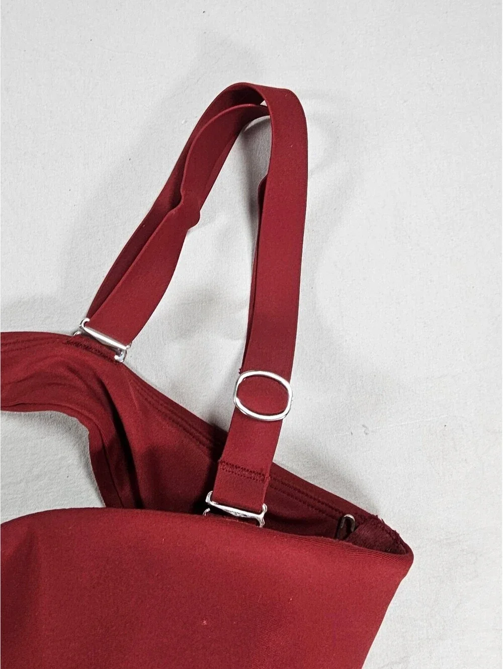 Athleta Alicia Keys Burgundy Bikini Swim Top.  Size 38B/C.